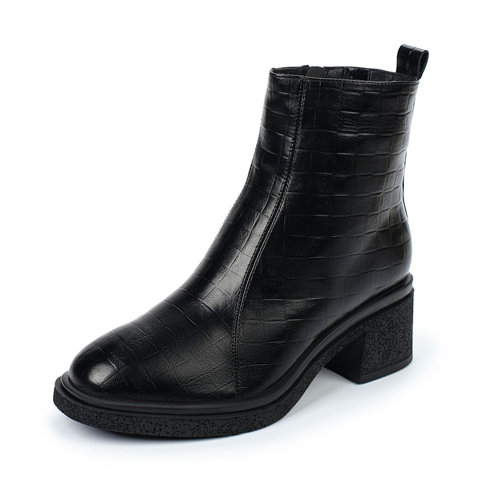 Черные женские ботинки на каблуке «Томас Мюнц»