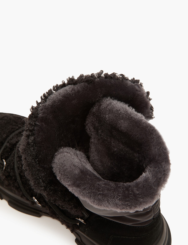 Черные женские ботинки на меху MASCOTTE 233-3201938-0602 | ракурс 6