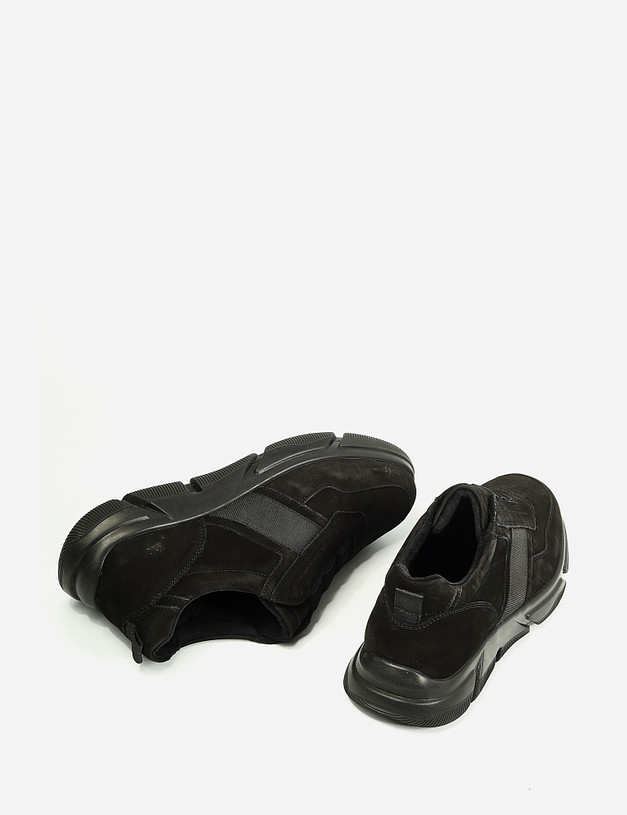 Черные мужские кроссовки из нубука MASCOTTE 104-1211623-3301M | ракурс 7
