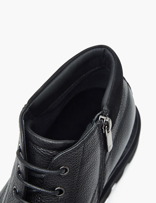 Черные мужские ботинки из кожи и нубука MASCOTTE 175-320824-0102 | ракурс 6
