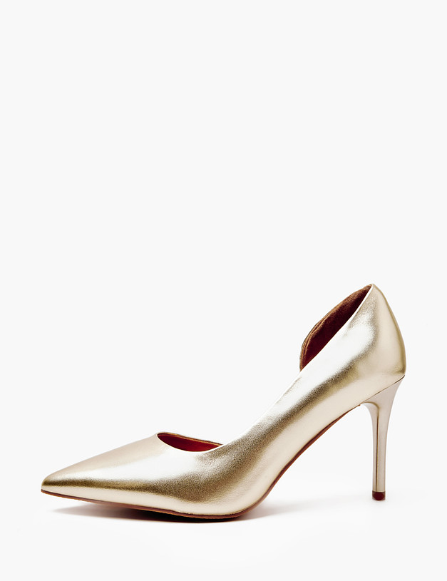 Золотые женские туфли MASCOTTE 233-412811-0115 | ракурс 1