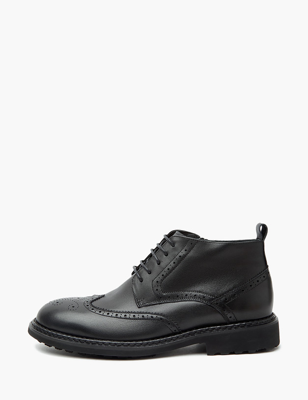 Черные мужские зимние ботинки MASCOTTE 128-224035-0102 | ракурс 1