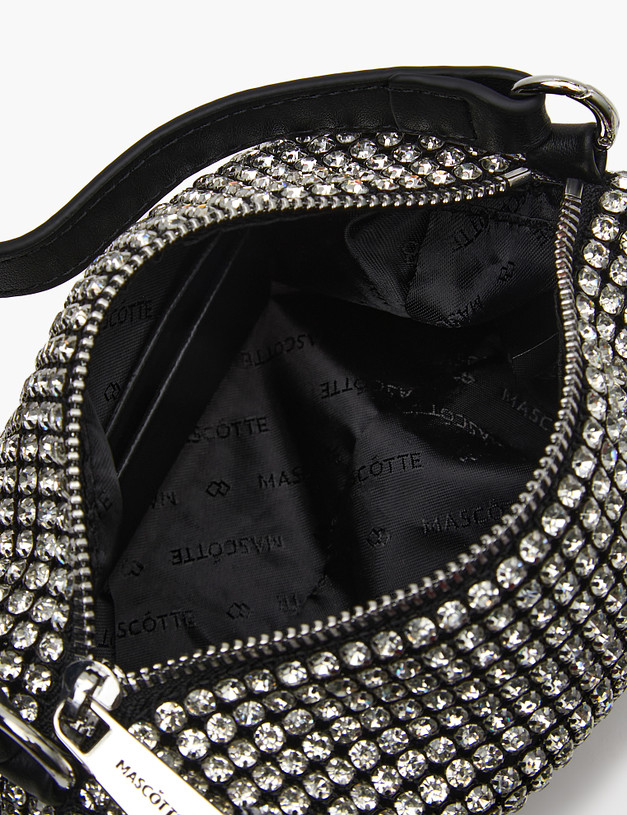 Черная женская сумка с кристаллами MASCOTTE 626-4165-202 | ракурс 5