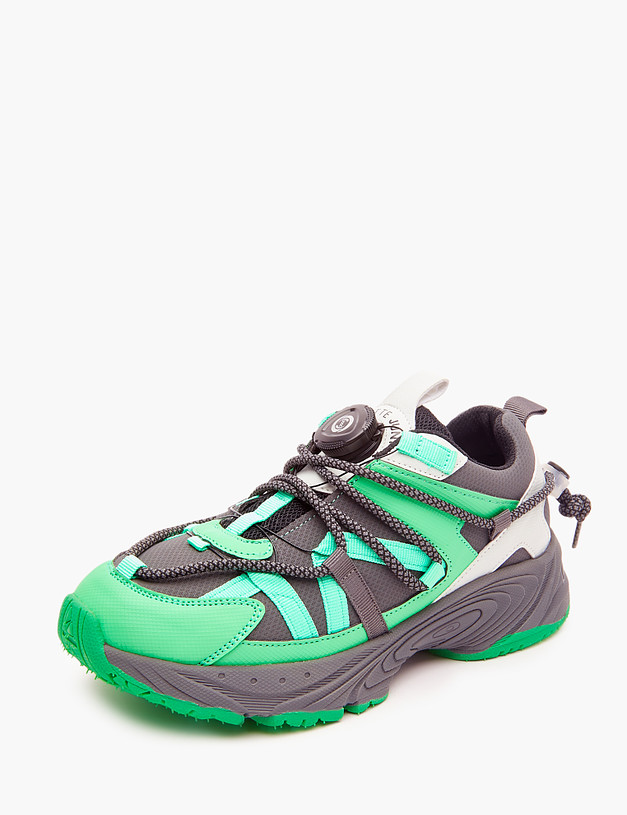 Зеленые кроссовки для мальчиков MASCOTTE 234-321121-0604 | ракурс 4