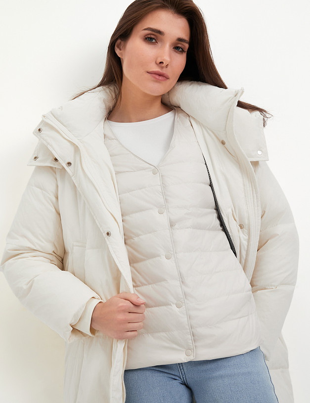 Белая женская куртка MASCOTTE 234-3311-2401 | ракурс 1
