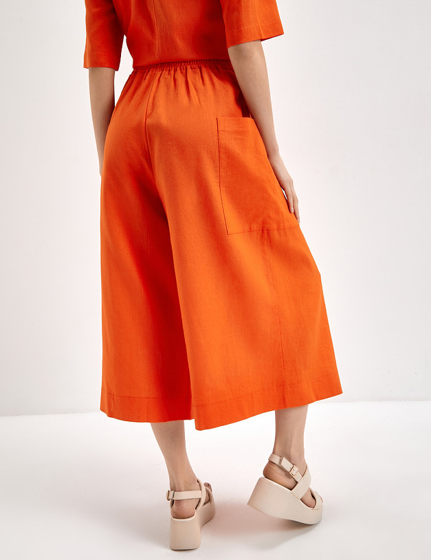Оранжевые женские брюки-кюлоты MASCOTTE 790-3116-2713 | ракурс 7