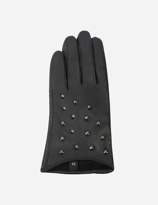Черные кожаные женские перчатки MASCOTTE 717-0203-0502 | ракурс 1