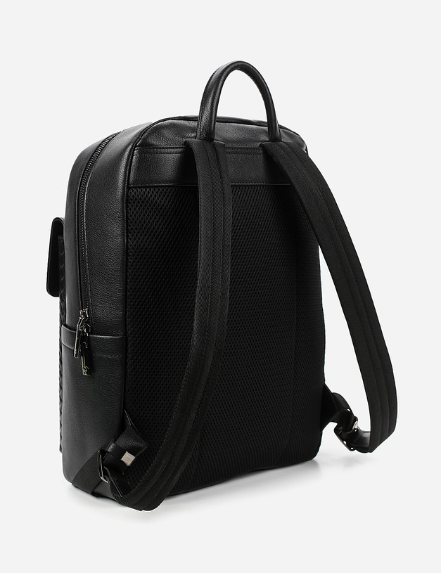 Чёрный рюкзак из натуральной кожи MASCOTTE 602-1113-102 | ракурс 3