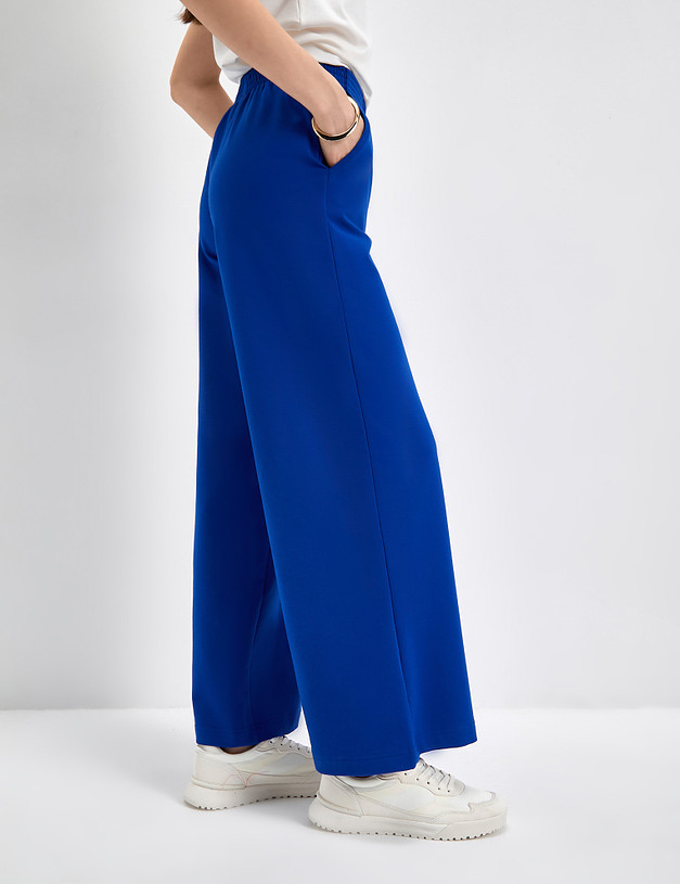Синие женские брюки с эластичным поясом MASCOTTE 790-3112-2603 | ракурс 4