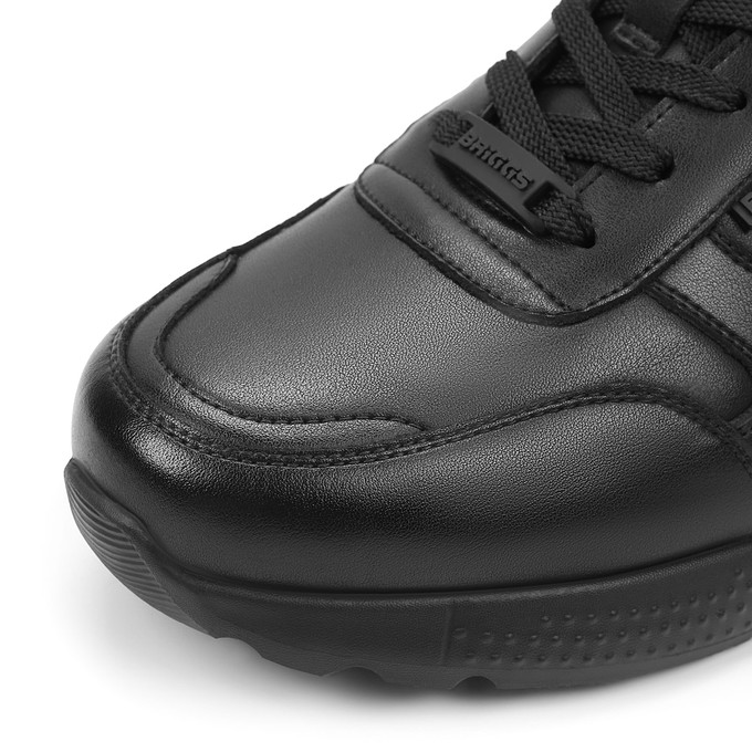 Черные кожаные мужские кроссовки Briggs