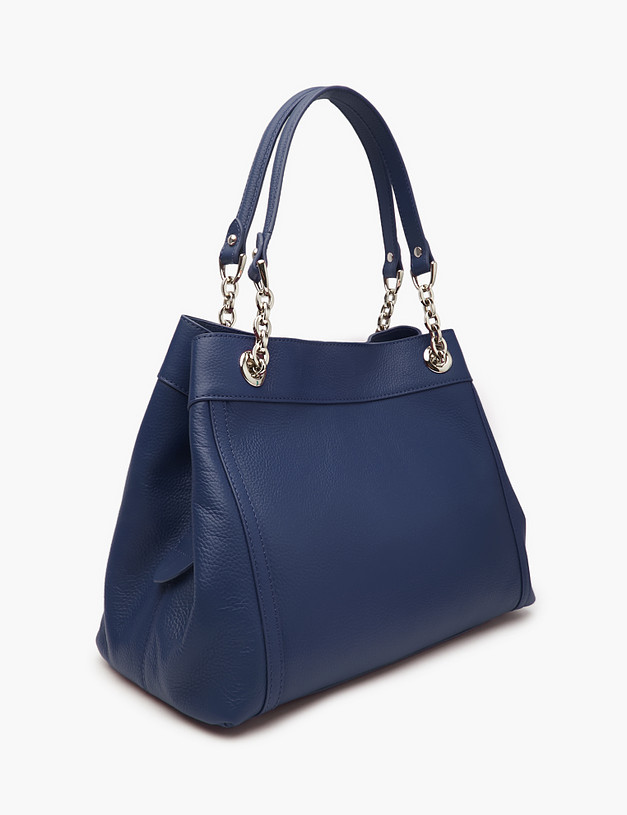 Синяя женская сумка из кожи MASCOTTE 660-2254-103 | ракурс 3