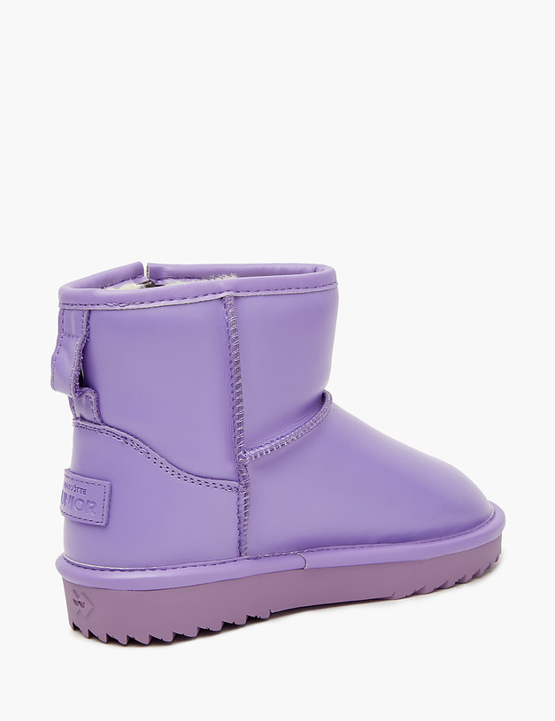 Фиолетовые кожаные угги для девочек MASCOTTE 98-320155-0607 | ракурс 4