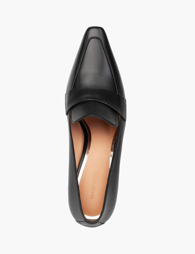 Черные женские туфли на выгнутом каблуке MASCOTTE 09-2140112-3410M | ракурс 5