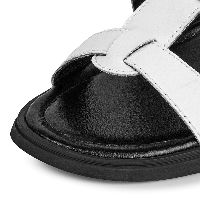 Белые женские кожаные сандалии в стиле «гладиаторов» «Томас Мюнц»