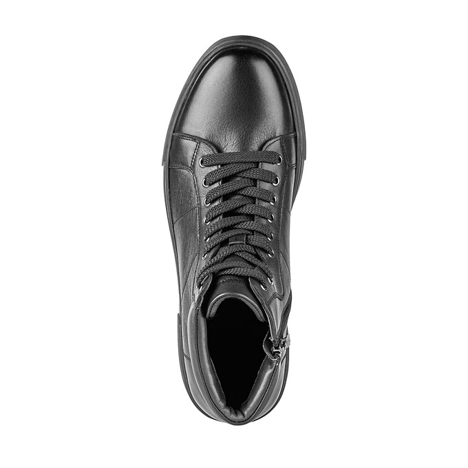 Черные кожаные ботинки с молнией и шнуровкой «Саламандер»