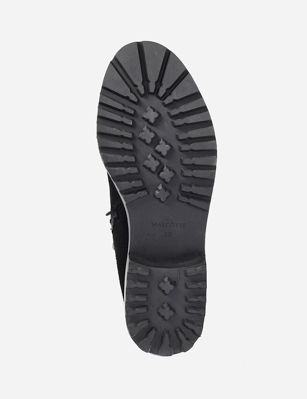 Черные велюровые женские ботинки MASCOTTE 99-9240835-3205M | ракурс 4