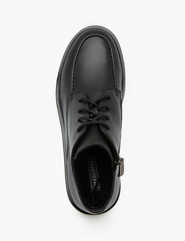 Черные кожаные женские ботинки MASCOTTE 233-310521-3199M | ракурс 5
