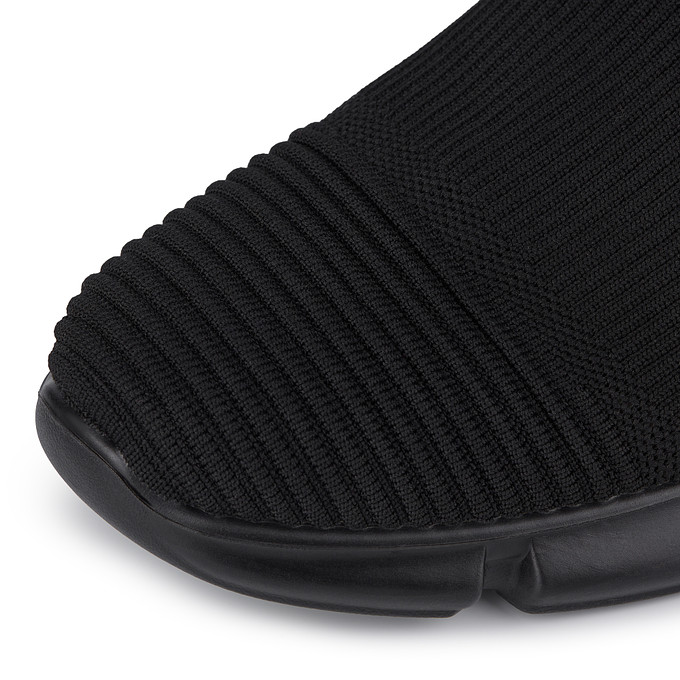 Черные текстильные мужские кроссовки-слипоны без шнуровки BRIGGS