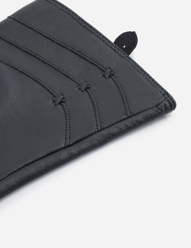 Черные кожаные женские перчатки MASCOTTE 717-0206-0502 | ракурс 3