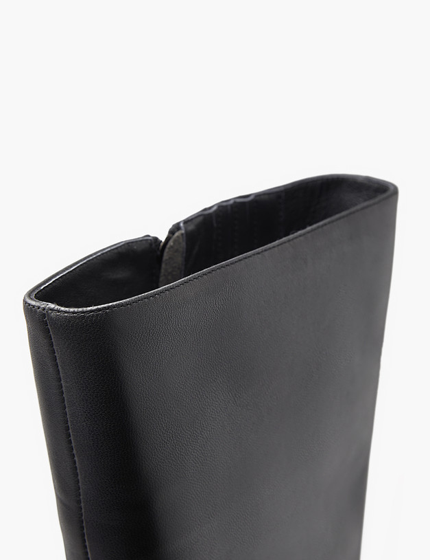 Черные кожаные женские ботфорты MASCOTTE 234-322121-0502 | ракурс 7