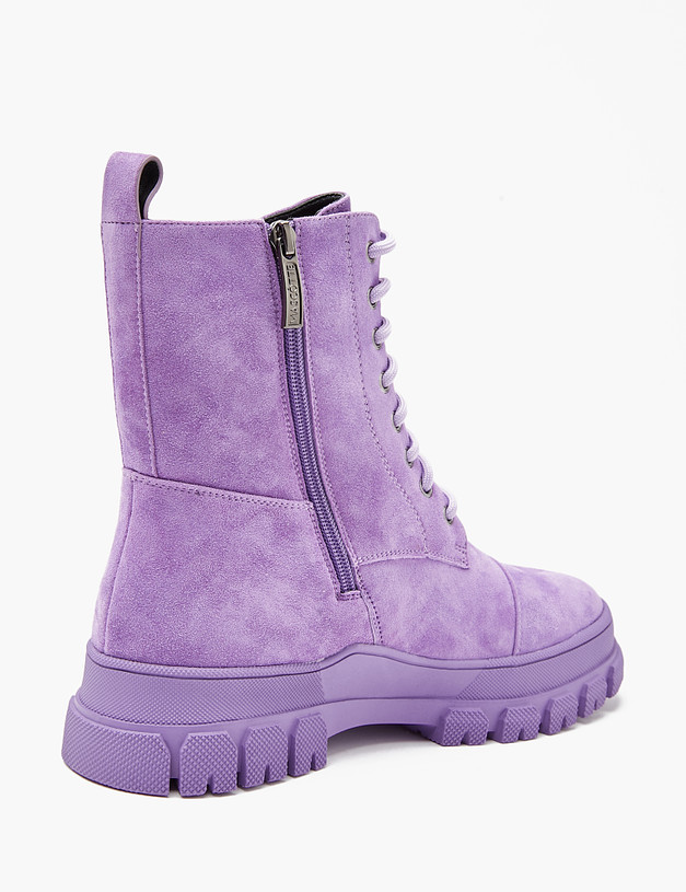 Фиолетовые женские зимние ботинки MASCOTTE 233-122631-4626M | ракурс 4