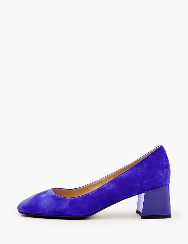 Темно-фиолетовые женские туфли из велюра MASCOTTE 175-3182612-0603 | ракурс 1