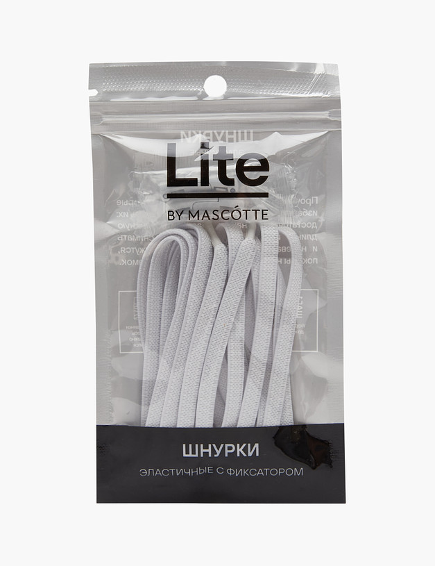 Белые эластичные шнурки с фиксатором MASCOTTE 951-3201-24001 | ракурс 1