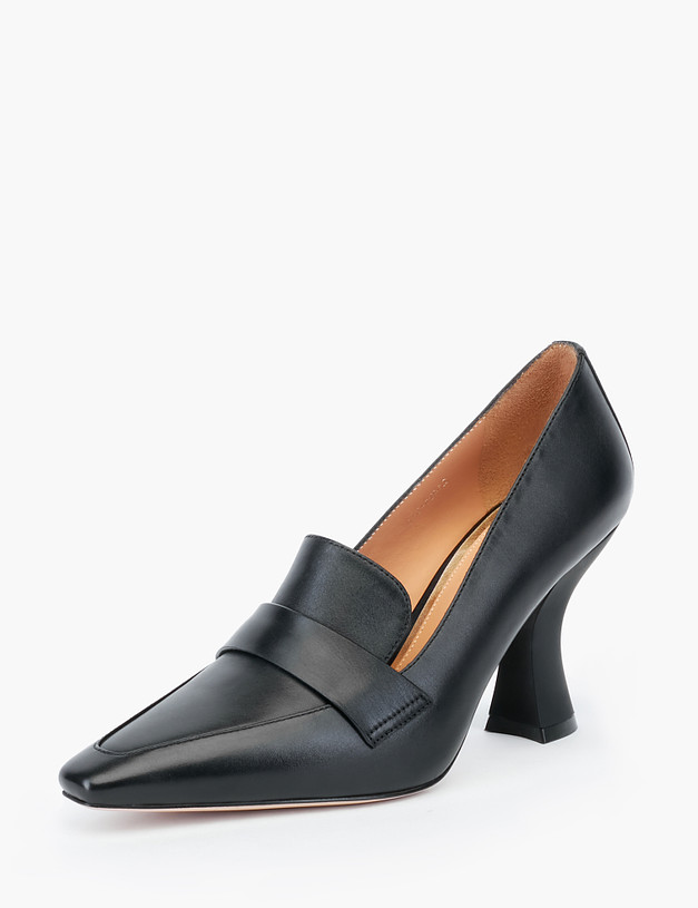 Черные женские туфли на выгнутом каблуке MASCOTTE 09-2140112-3410M | ракурс 3