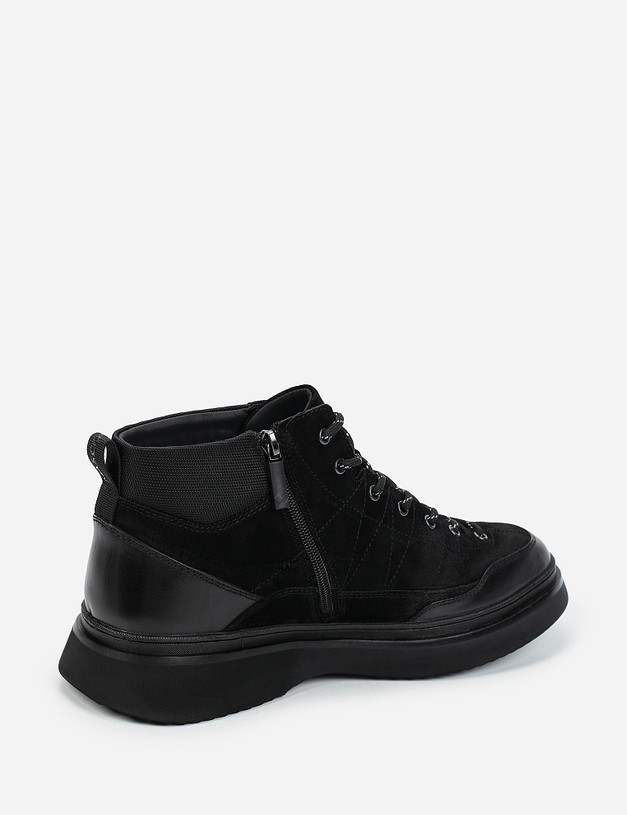 Черные мужские ботинки с контрастными вставками MASCOTTE 22-1210632-3205M | ракурс 3