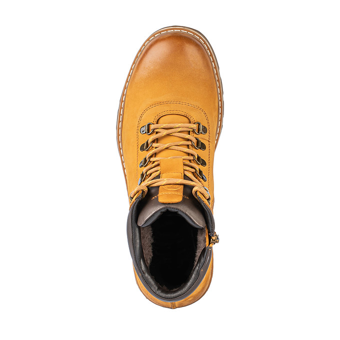 Желтые мужские ботинки из нубука «Саламандер»