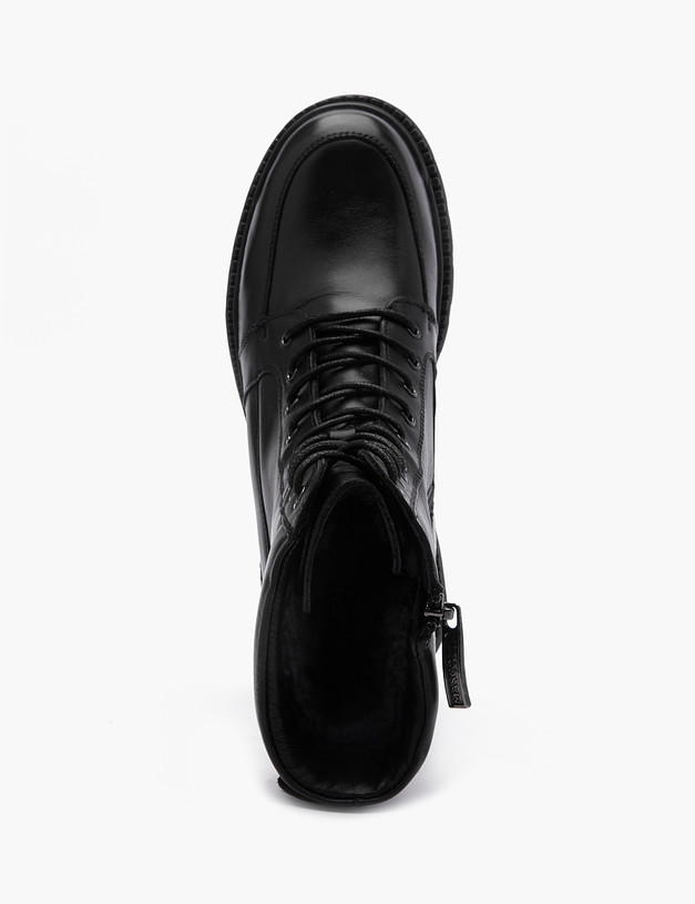 Черные женские ботинки из кожи MASCOTTE 58-226631-0102 | ракурс 4