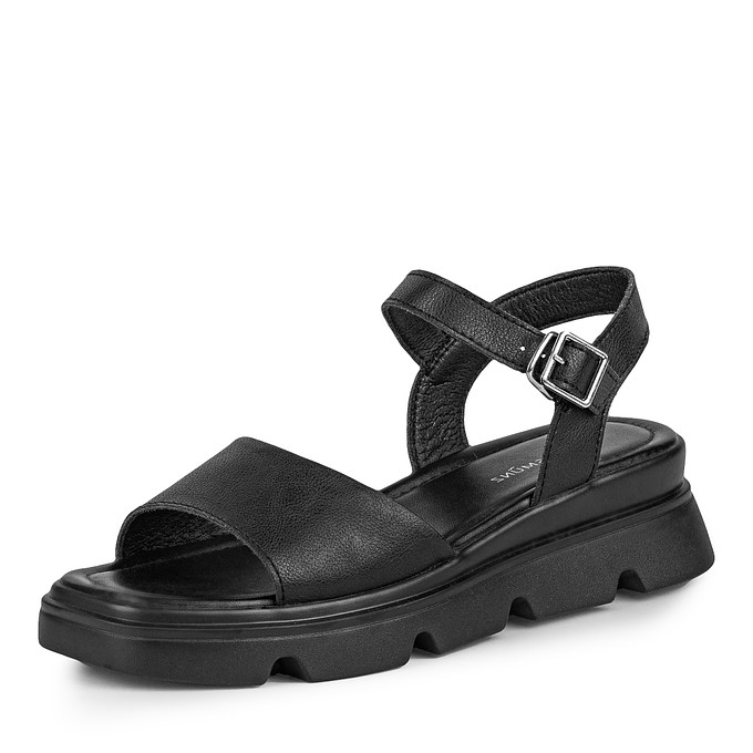 Черные женские кожаные сандалии«Томас Мюнц»