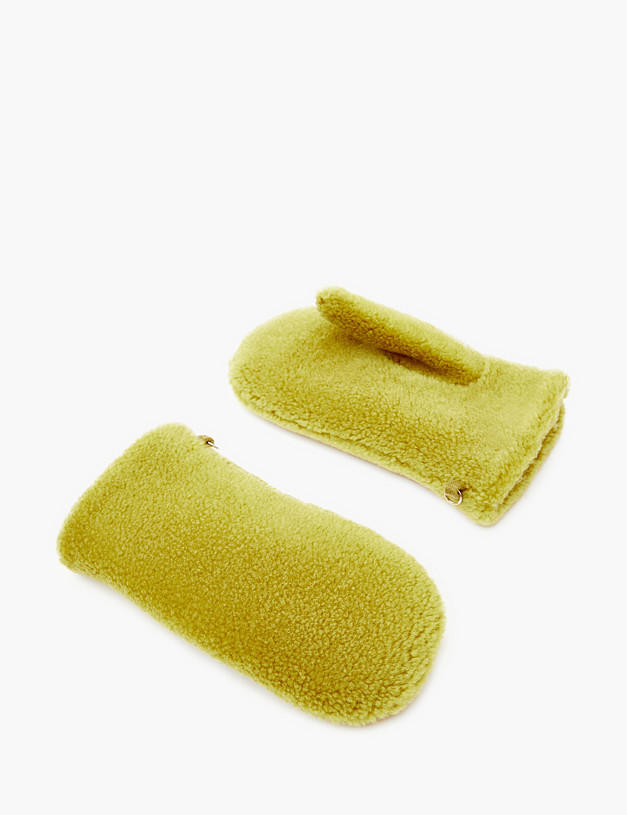 Зеленые шерстяные женские варежки MASCOTTE 717-3212-504 | ракурс 3