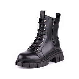 201-32WA-860SR Ботинки женские и.кожа/ворс.ткань черн, INSTREET