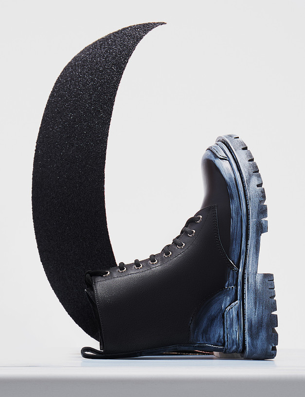 Черные женские ботинки MASCOTTE 15-220421-3100M | ракурс 1